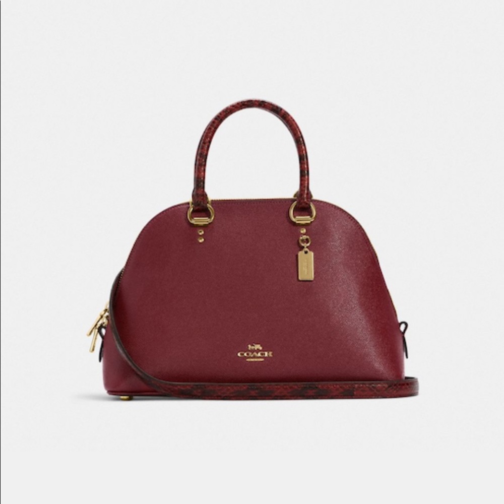 Katy Satchel, COLOR:
Gold/Cherry Multi coach bag